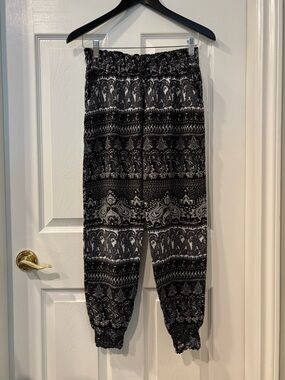 Black & White Paisley Pants